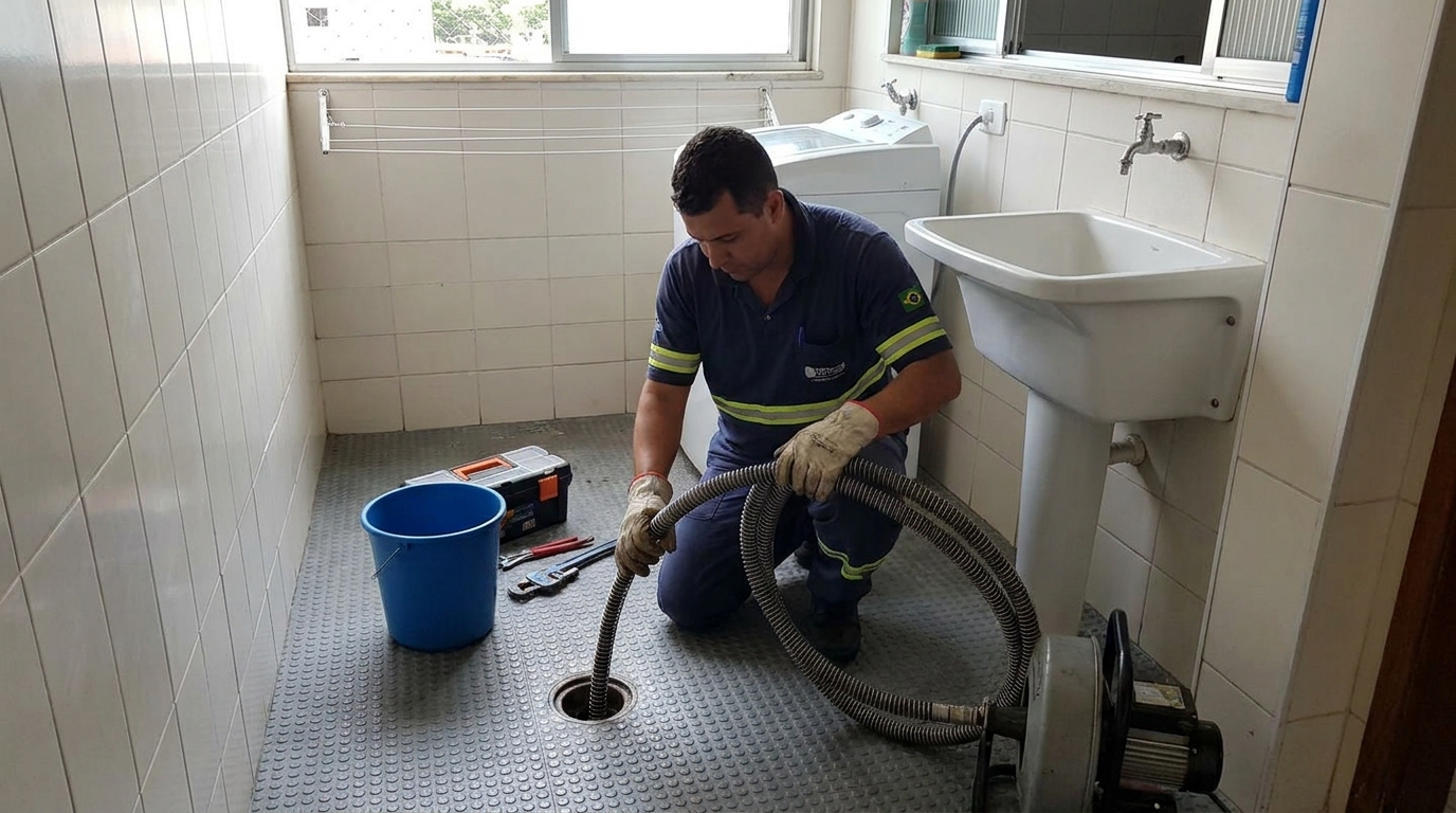 Desentupimento de ralo residencial em Passo Fundo‑RS